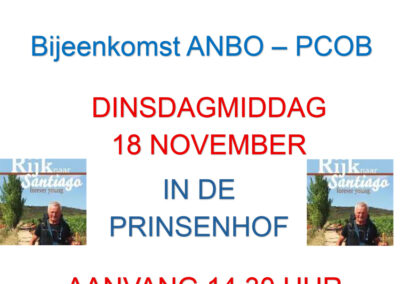 Bijeenkomst ANBO-PCOB in de Prinsenhof