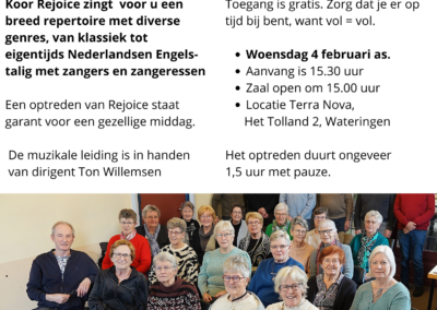 Optreden Koor Rejoice op Terra Nova