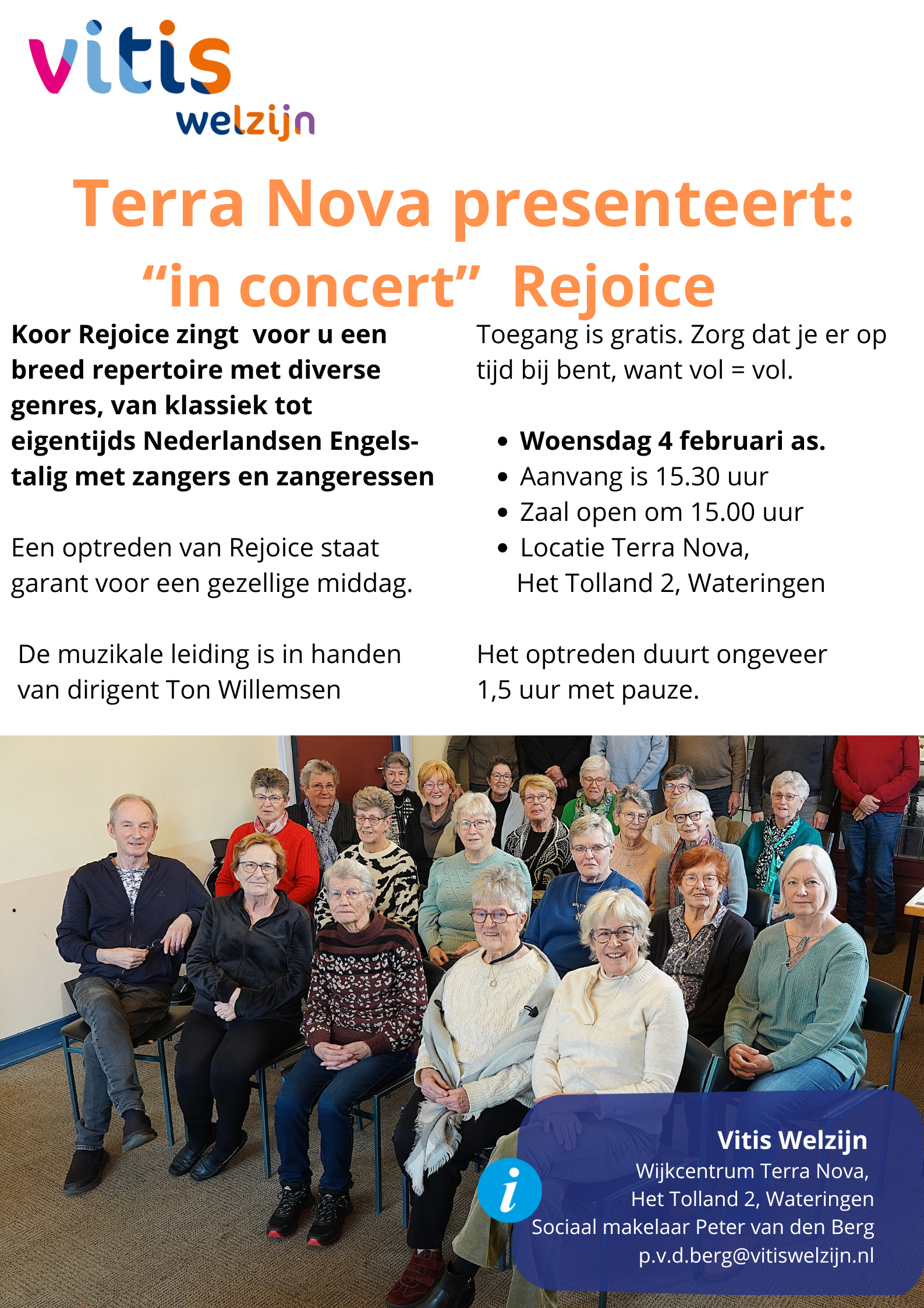 Optreden Koor Rejoice op Terra Nova