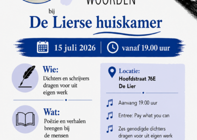 Pofium voor mooie woorden (Literair De Lier)