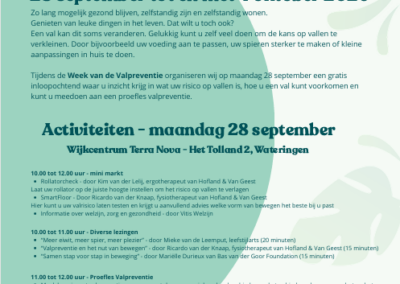 Week van de Valpreventie, programma op Terra Nova