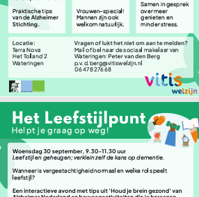 Leefstijl en geheugen; verklein zelf de kans op dementie.
