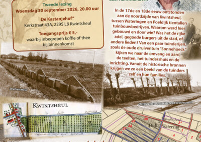 Lezing “Heren en tuinders in Kwinstheul” door Hans Endhoven.