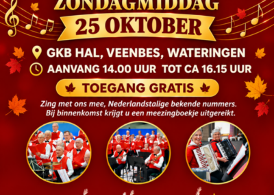 Feestelijk en gratis meezingconcert voor jong en oud