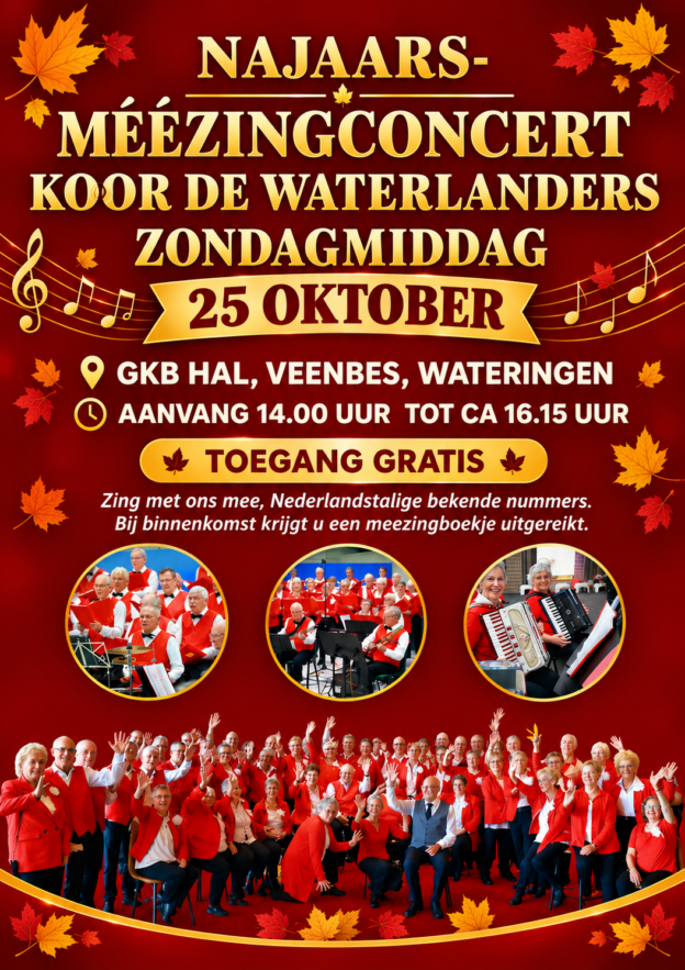 najaars Feestelijk en gratis meezingconcert voor jong en oud